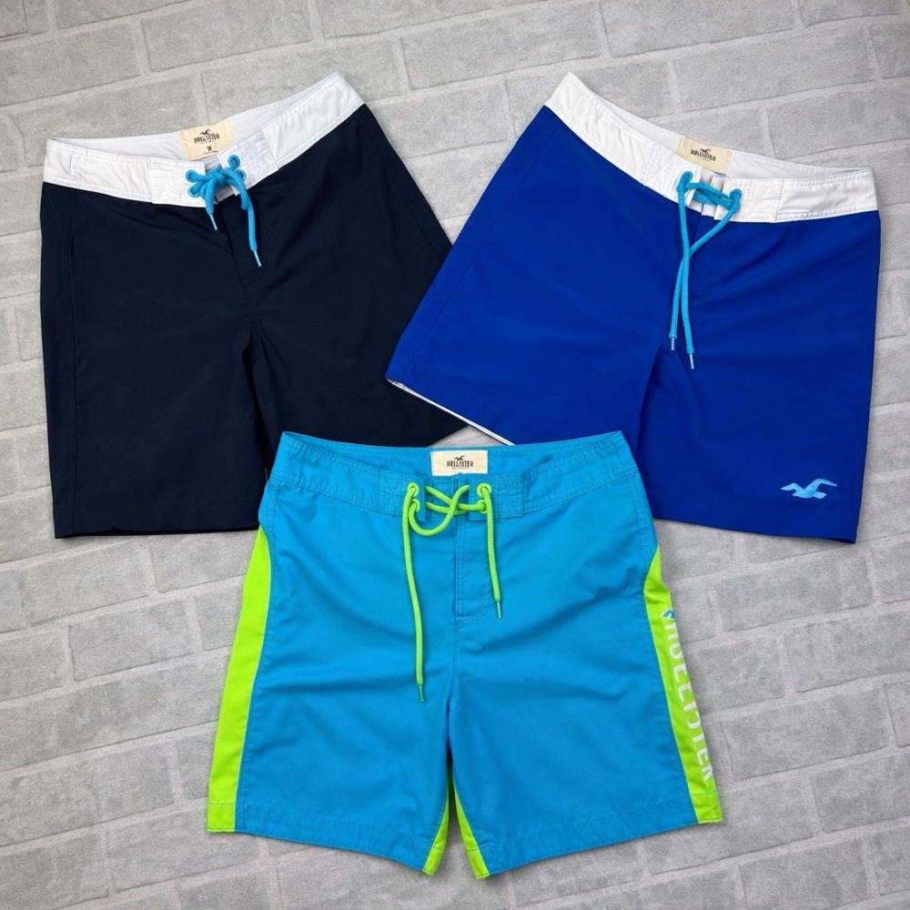 Hollister Board Shorts Lot of 3‎  Mens Medium Surf Swim Board Trunks Y2k